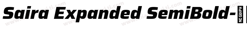 Saira Expanded SemiBold字体转换